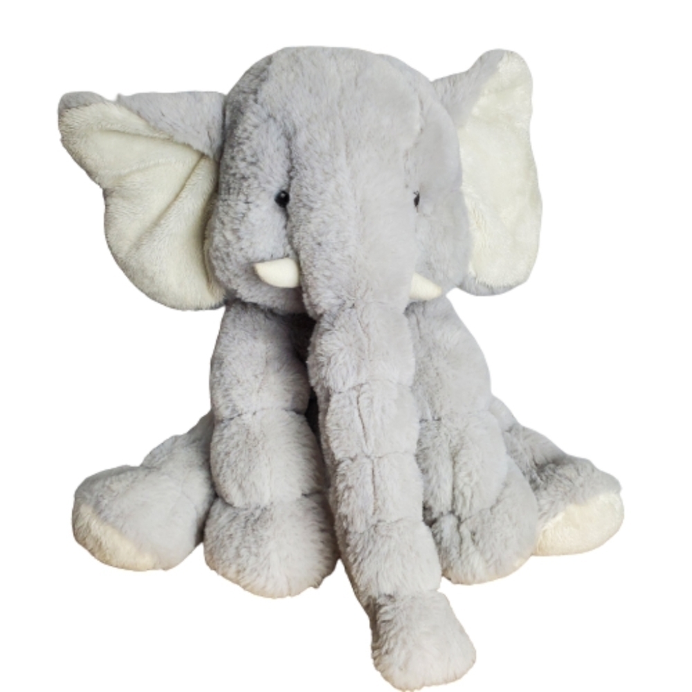 Baby Ganz Collection Super Soft Cozy Gray Elephant Stuffed Animal Plush 13"